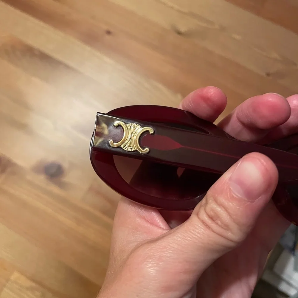 Celine Triomphe Oval Acetate Sunglasses - Picture 14 of 16